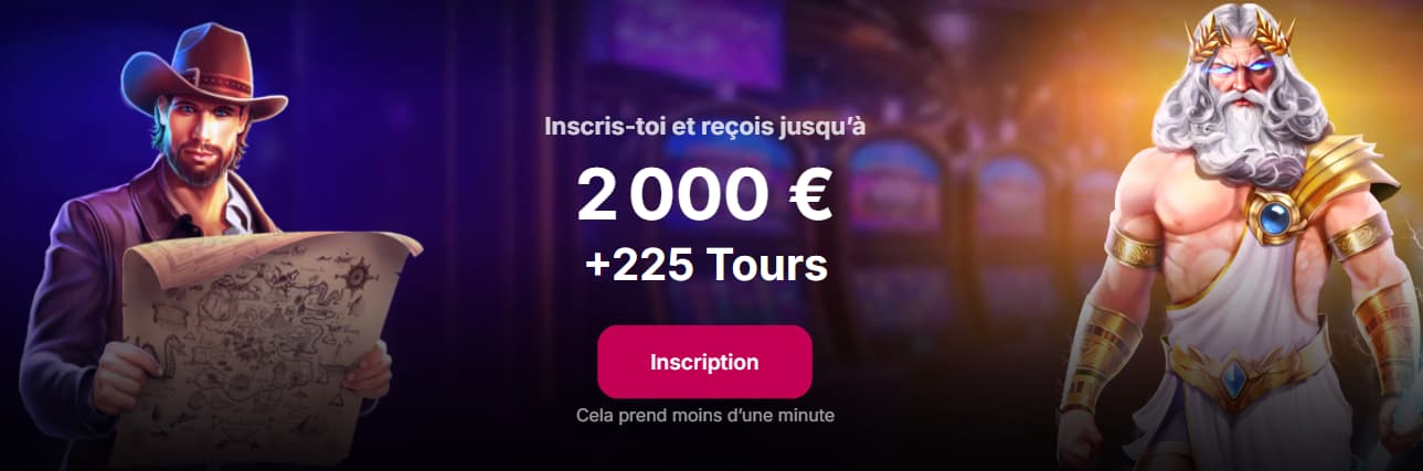 Welkomstbanner van het online casino – openingsbeeld