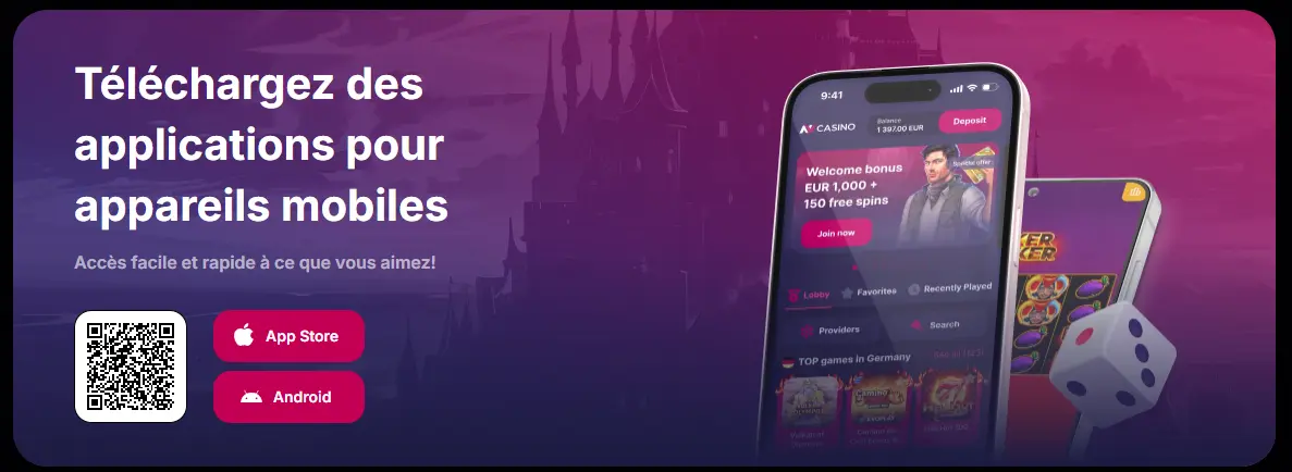 Toegang tot het casino via de officiële mobiele app